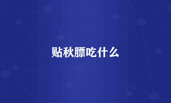 贴秋膘吃什么