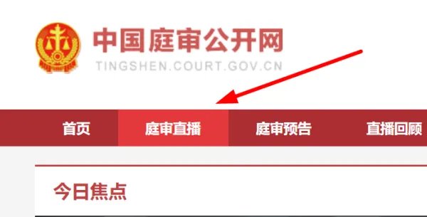 法院庭审的直播在哪儿看?