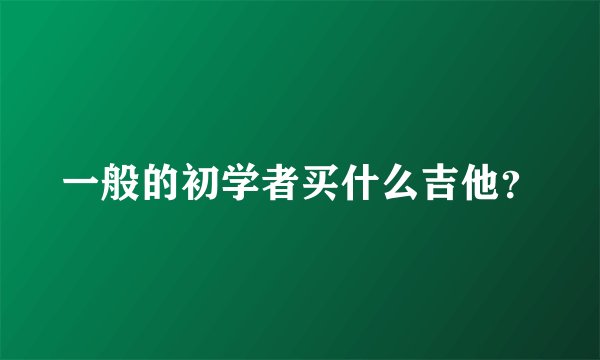一般的初学者买什么吉他？