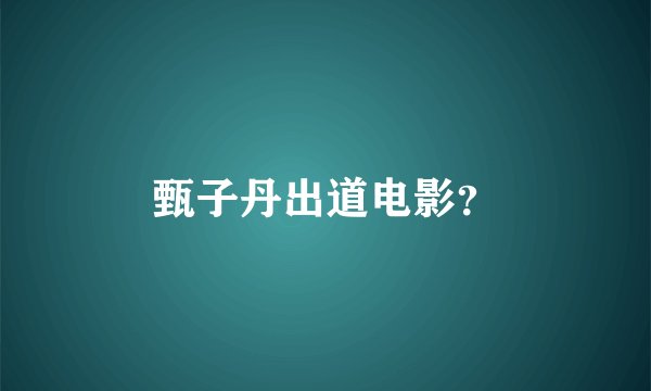 甄子丹出道电影？