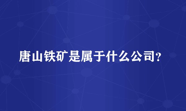 唐山铁矿是属于什么公司？