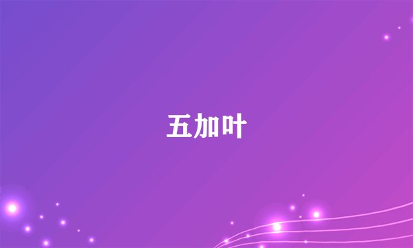 五加叶