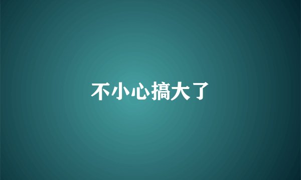 不小心搞大了