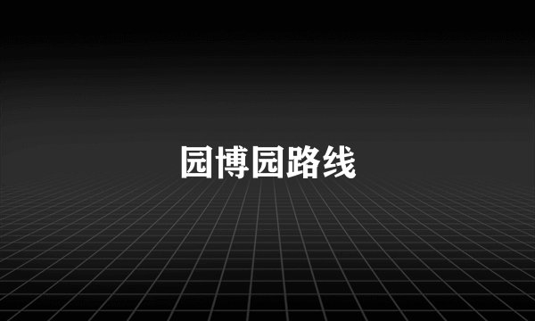 园博园路线