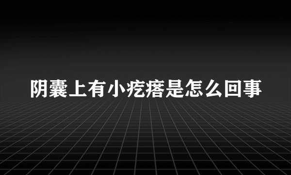 阴囊上有小疙瘩是怎么回事