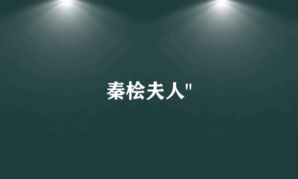 秦桧夫人