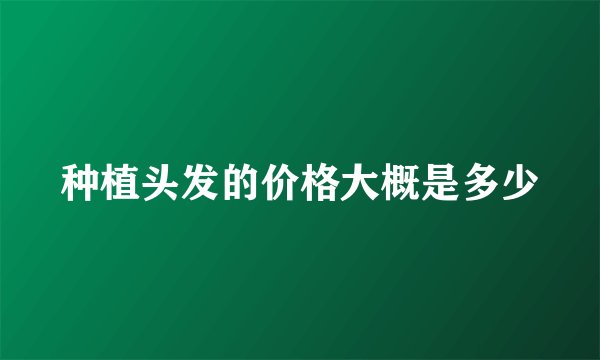 种植头发的价格大概是多少