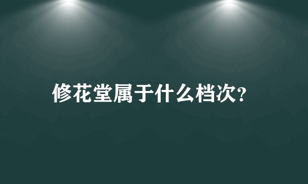 修花堂属于什么档次？