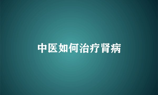 中医如何治疗肾病