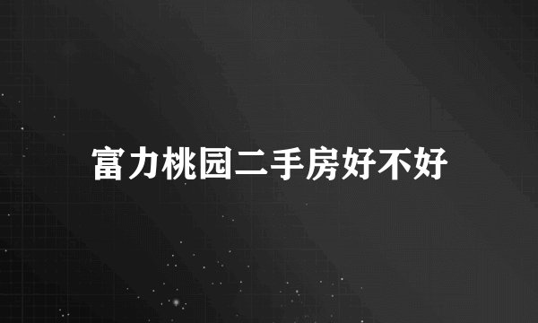 富力桃园二手房好不好
