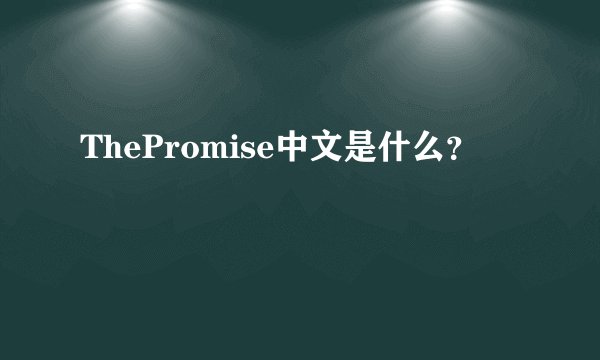 ThePromise中文是什么？