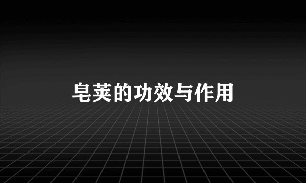 皂荚的功效与作用