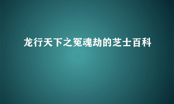 龙行天下之冤魂劫的芝士百科