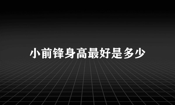 小前锋身高最好是多少
