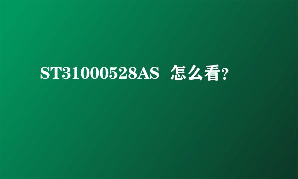 ST31000528AS  怎么看？
