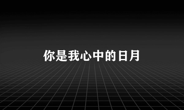 你是我心中的日月