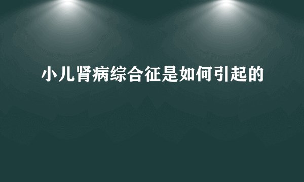 小儿肾病综合征是如何引起的