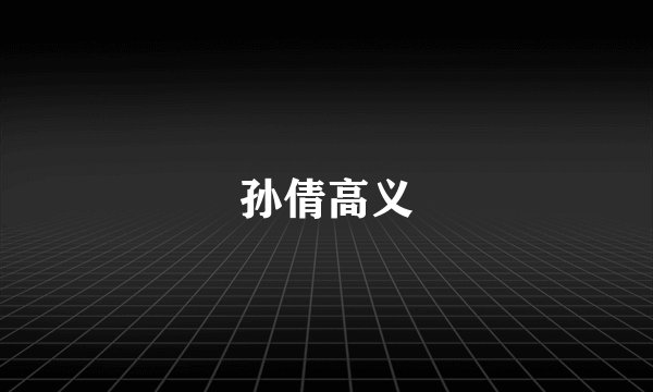 孙倩高义