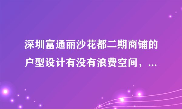 深圳富通丽沙花都二期商铺的户型设计有没有浪费空间，这附近的治安好不好？