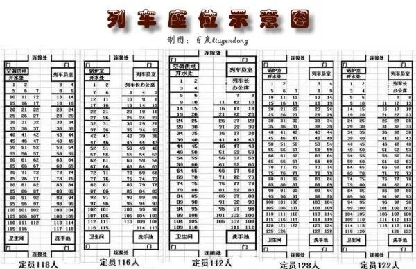 K123次列车6号车厢座位是怎么分布的