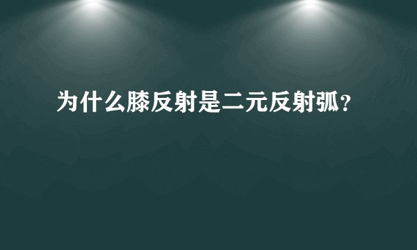 为什么膝反射是二元反射弧？