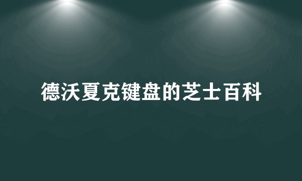 德沃夏克键盘的芝士百科