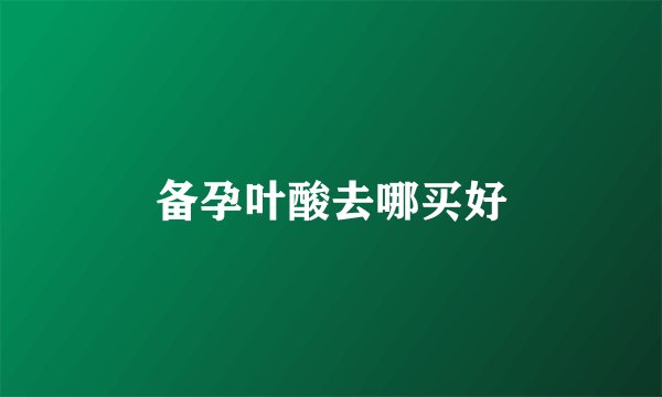备孕叶酸去哪买好