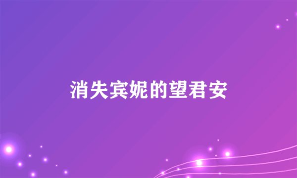 消失宾妮的望君安