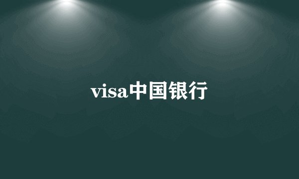 visa中国银行
