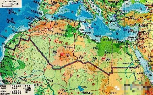 撒哈拉沙漠地理位置地图?