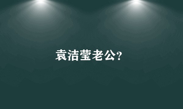 袁洁莹老公?
