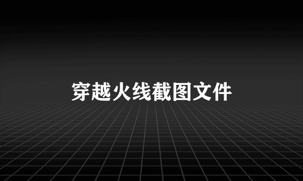 穿越火线截图文件