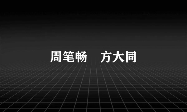 周笔畅 方大同