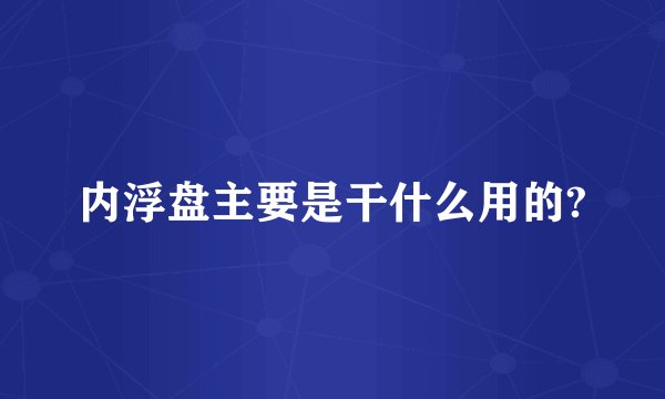 内浮盘主要是干什么用的?