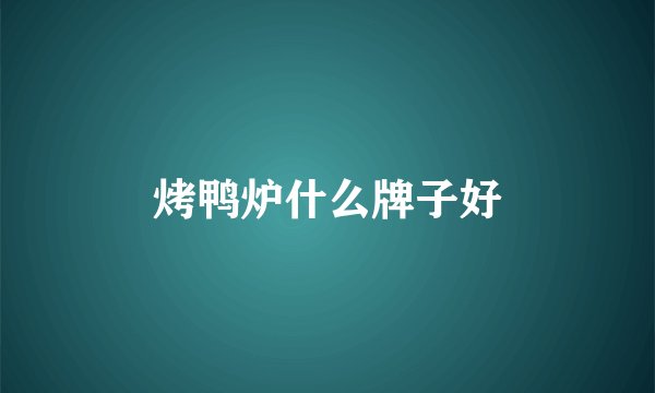 烤鸭炉什么牌子好