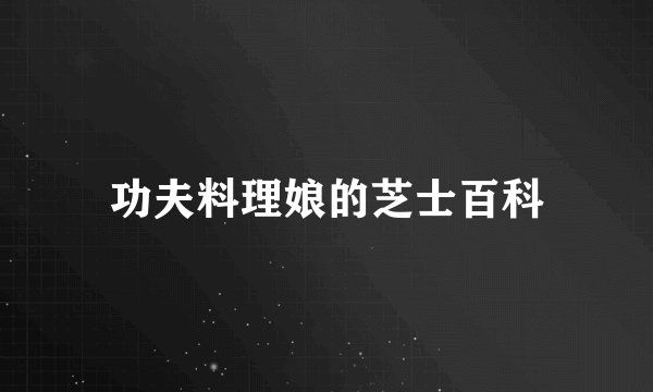 功夫料理娘的芝士百科