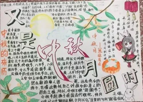 迎中秋国庆手抄报图片大全一等奖2020