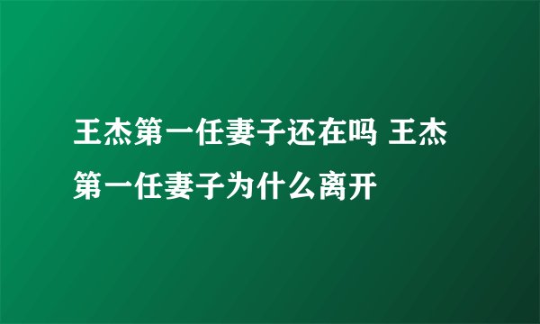 王杰第一任妻子还在吗 王杰第一任妻子为什么离开