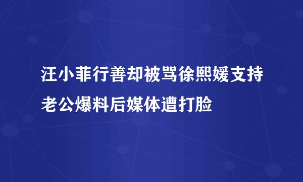 汪小菲行善却被骂徐熙媛支持老公爆料后媒体遭打脸