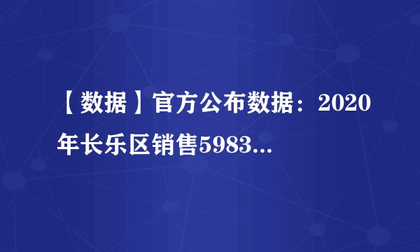 【数据】官方公布数据:2020年长乐区销售5983套商品房!