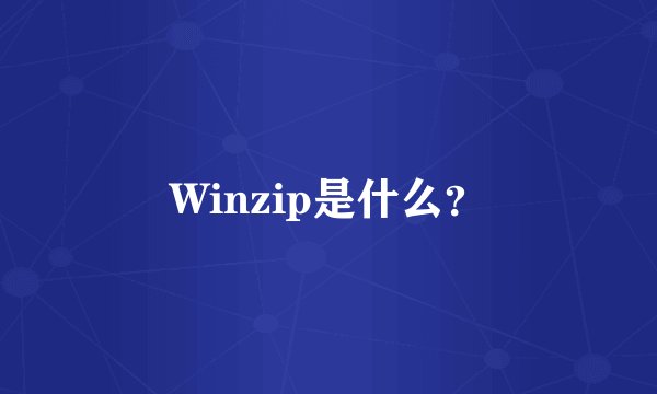 Winzip是什么？