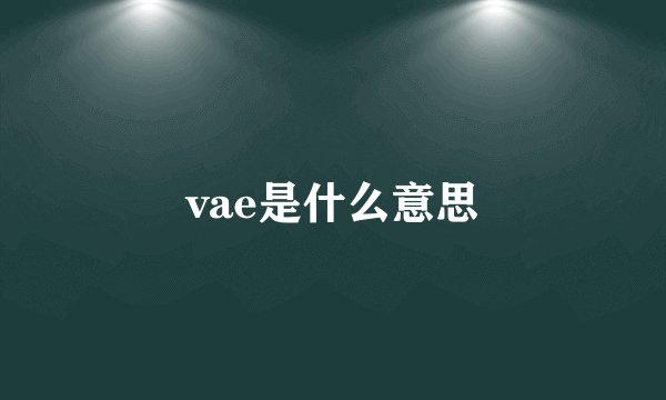 vae是什么意思