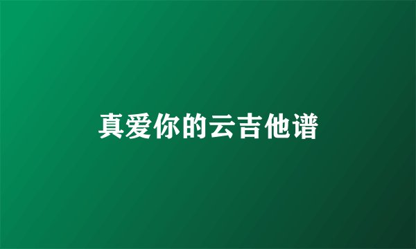 真爱你的云吉他谱