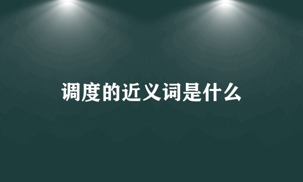 调度的近义词是什么