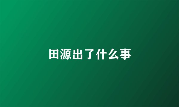 田源出了什么事