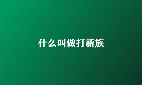 什么叫做打新族