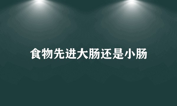 食物先进大肠还是小肠