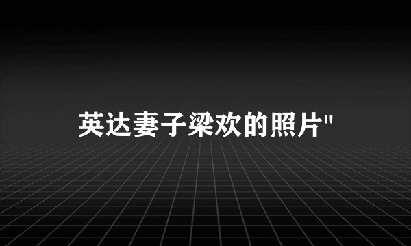 英达妻子梁欢的照片