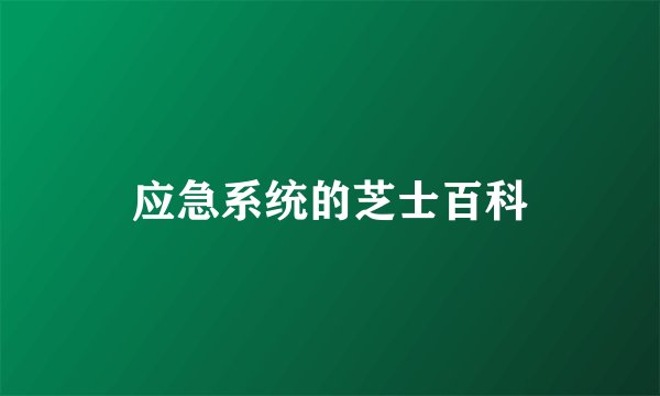 应急系统的芝士百科