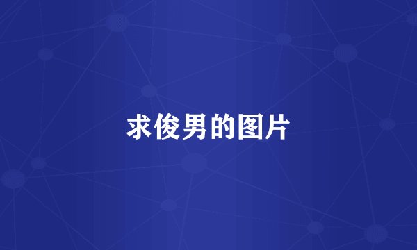 求俊男的图片